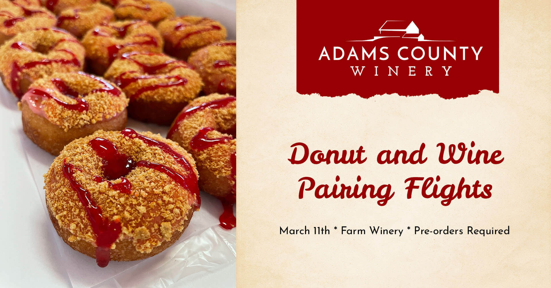 Donut and Wine Pairing Flights – SOLD OUT