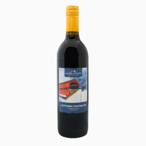 Christmas red wine bottle