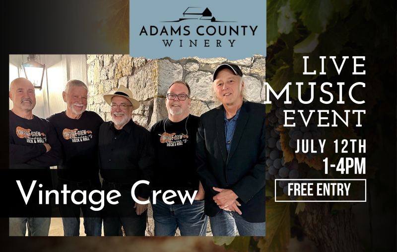 Photo of Vintage Crew band members and event details