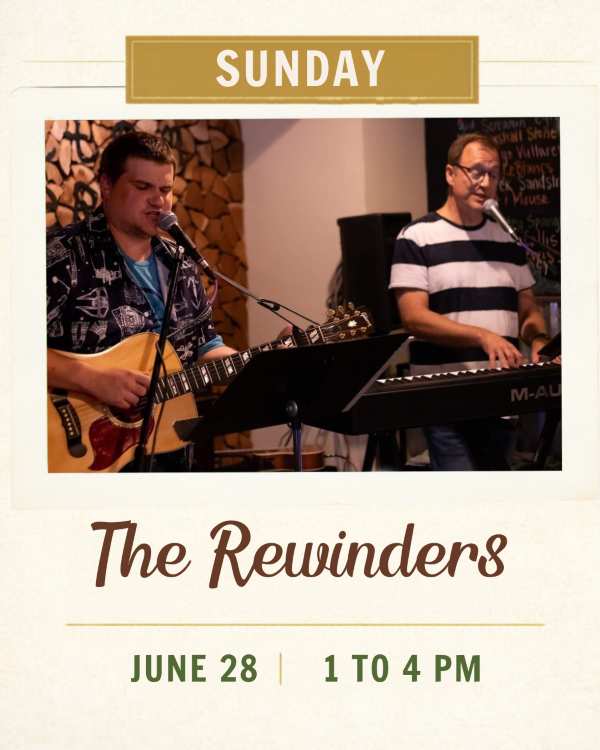 Two men performing, one playing guitr and singing and the other playing piano and singing.