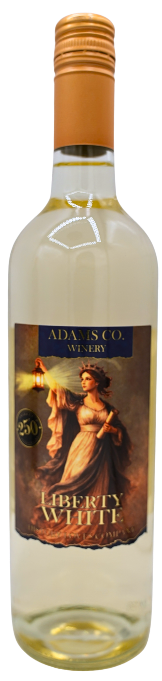 Liberty White America 250 PA250 patriotic white wine bottle from Adams County Winery