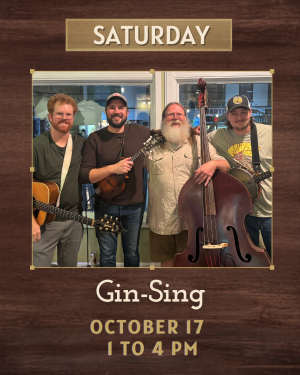4 guys with folk bluegrass instruments